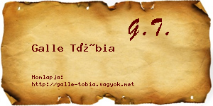 Galle Tóbia névjegykártya
